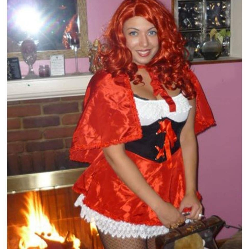 Women's Red and Black Costume Set